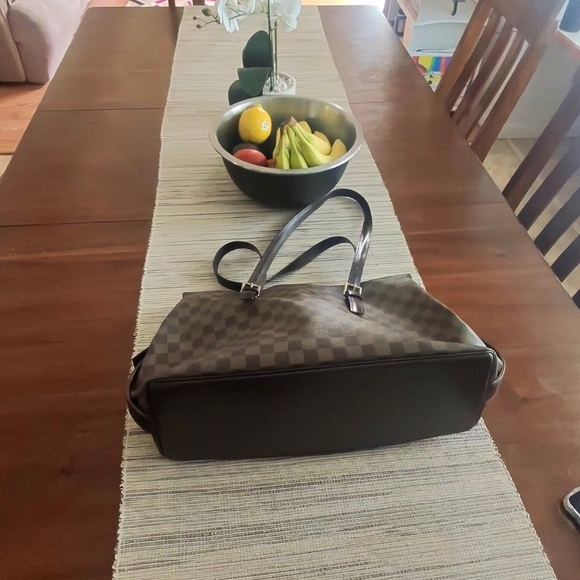 Louis Vuitton Dark Brown Checkered Tote - Picture 4 of 5